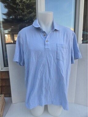 Men's IZOD Light Blue Cotton Polo Shirt XXL with Chest Pocket